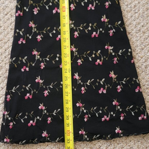 LOVE SOUP Y2K Whimsigoth Dress Babydoll Black Grunge Fairy Floral Lace Rose NWOT - Picture 10 of 14